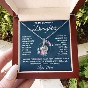 to my beautiful daughter necklace from mom from dad mother and daughter necklaces birthday gifts for daughter adult mother to daughter gifts - ON CLOUD NINE GIFTS