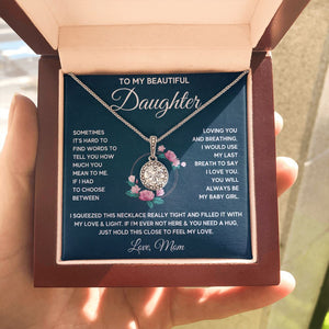 to my beautiful daughter necklace from mom from dad mother and daughter necklaces birthday gifts for daughter adult mother to daughter gifts - ON CLOUD NINE GIFTS