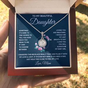 to my beautiful daughter necklace from mom from dad mother and daughter necklaces birthday gifts for daughter adult mother to daughter gifts - ON CLOUD NINE GIFTS