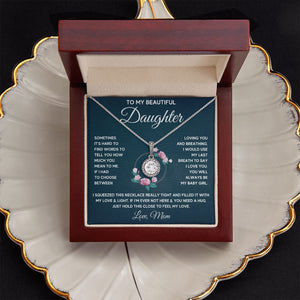 to my beautiful daughter necklace from mom from dad mother and daughter necklaces birthday gifts for daughter adult mother to daughter gifts - ON CLOUD NINE GIFTS