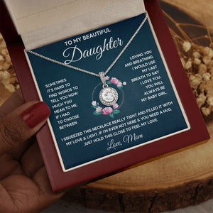 to my beautiful daughter necklace from mom from dad mother and daughter necklaces birthday gifts for daughter adult mother to daughter gifts - ON CLOUD NINE GIFTS