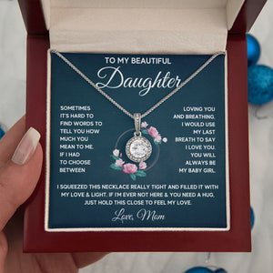 to my beautiful daughter necklace from mom from dad mother and daughter necklaces birthday gifts for daughter adult mother to daughter gifts - ON CLOUD NINE GIFTS