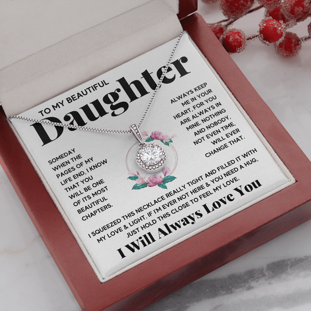 TO MY BEAUTIFUL DAUGHTER ETERNAL NECKLACE GIFT SET - ON CLOUD NINE GIFTS