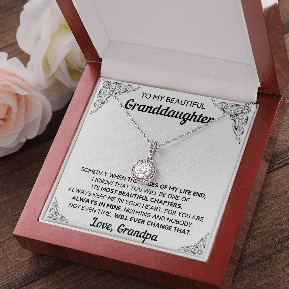Gifts for adult granddaughter from grandmother and grandpa graduation birthday present Eternal Necklace with Message Card and Gift Box - ON CLOUD NINE GIFTS