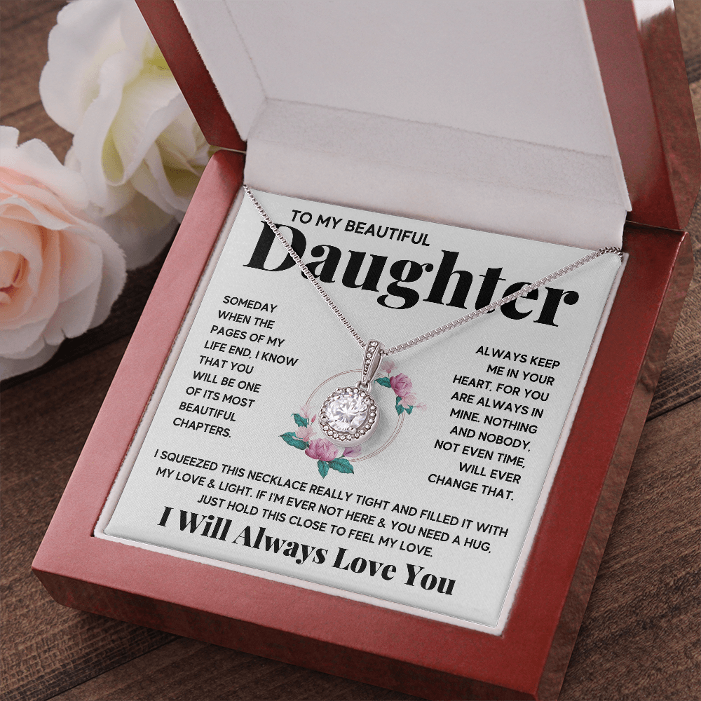 TO MY BEAUTIFUL DAUGHTER ETERNAL NECKLACE GIFT SET - ON CLOUD NINE GIFTS