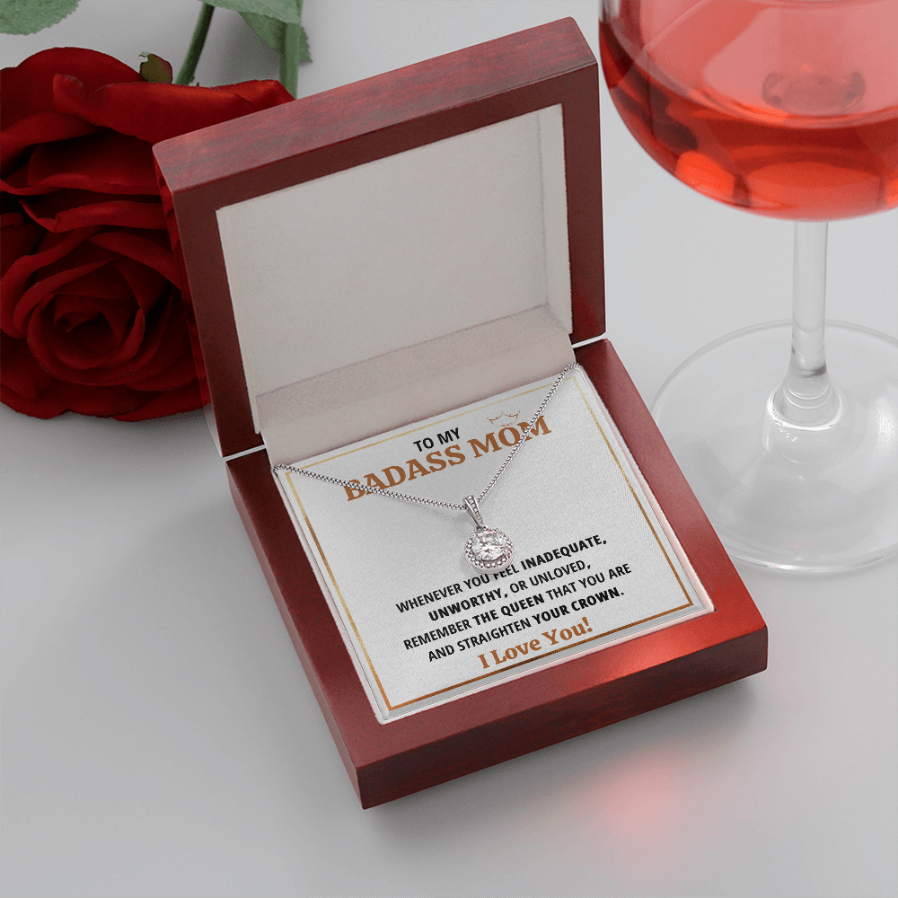 Birthday gift for mom heart jewelry from son on Mothers Day sentimental I Love You gifts Eternal Necklace with Message Card and Gift Box - ON CLOUD NINE GIFTS