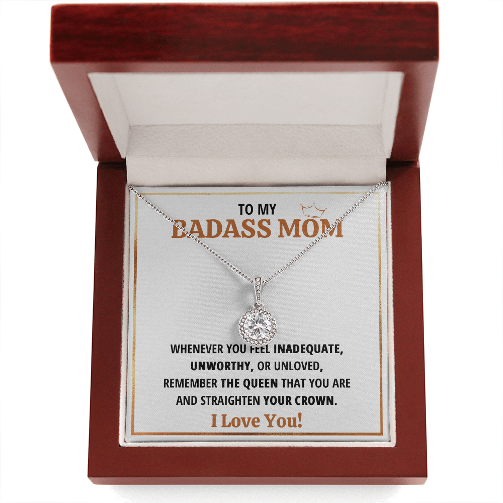 Birthday gift for mom heart jewelry from son on Mothers Day sentimental I Love You gifts Eternal Necklace with Message Card and Gift Box - ON CLOUD NINE GIFTS