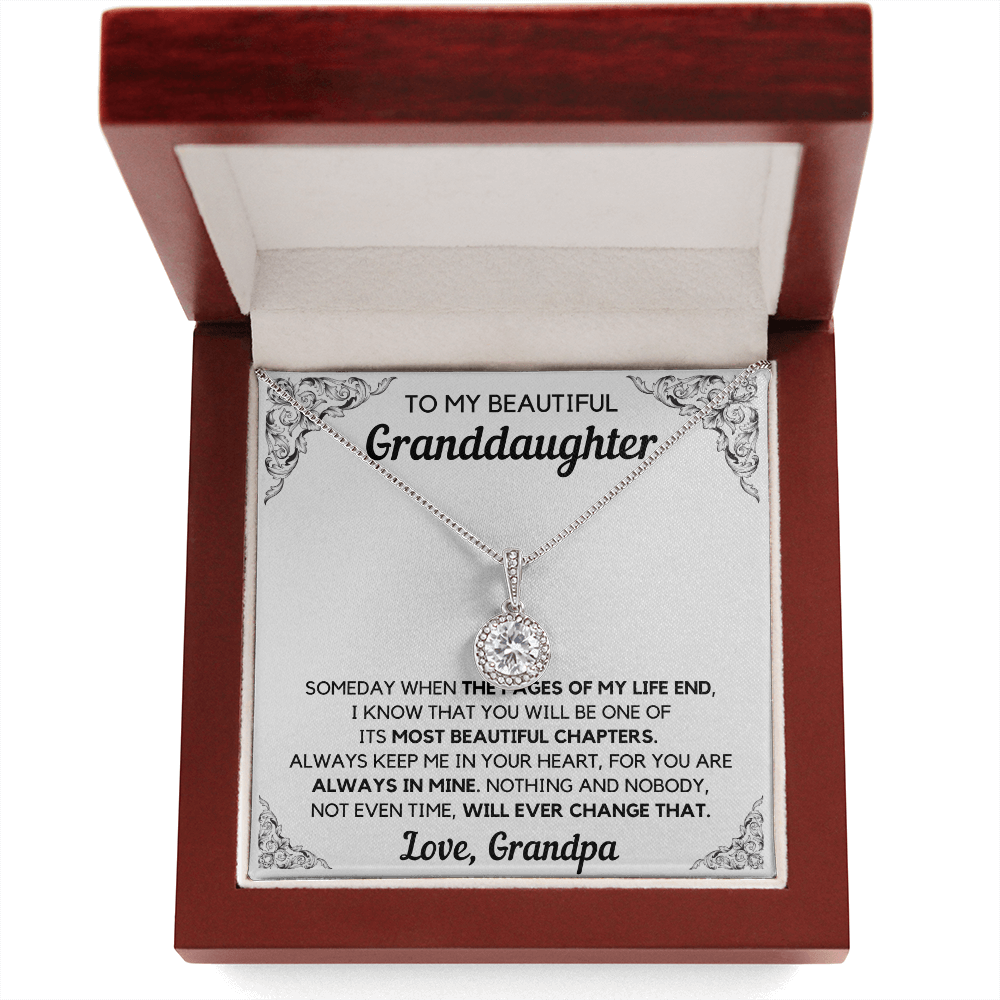 Gifts for adult granddaughter from grandmother and grandpa graduation birthday present Eternal Necklace with Message Card and Gift Box - ON CLOUD NINE GIFTS