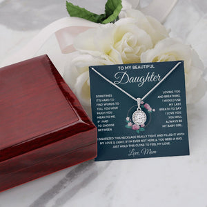 to my beautiful daughter necklace from mom from dad mother and daughter necklaces birthday gifts for daughter adult mother to daughter gifts - ON CLOUD NINE GIFTS