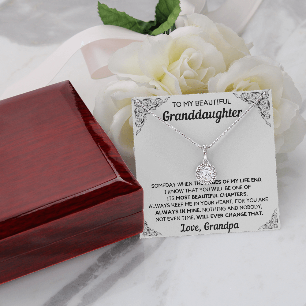 Gifts for adult granddaughter from grandmother and grandpa graduation birthday present Eternal Necklace with Message Card and Gift Box - ON CLOUD NINE GIFTS