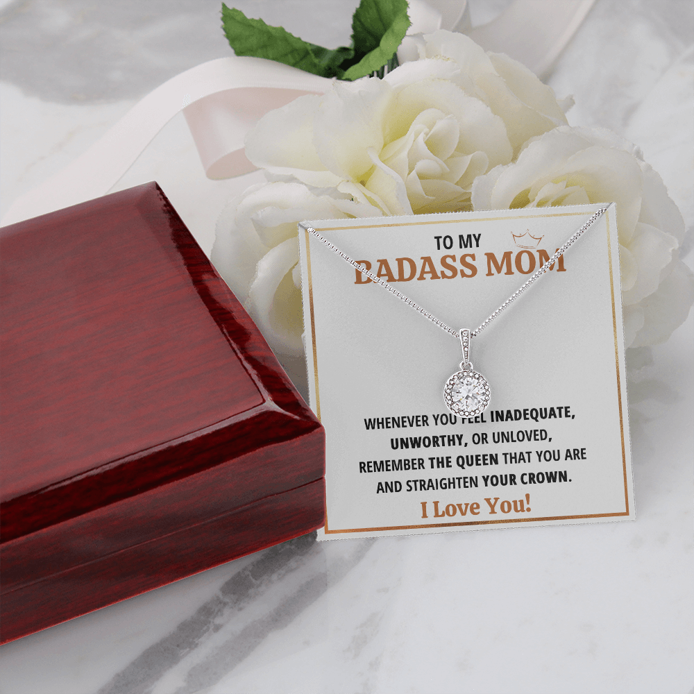 Birthday gift for mom heart jewelry from son on Mothers Day sentimental I Love You gifts Eternal Necklace with Message Card and Gift Box - ON CLOUD NINE GIFTS