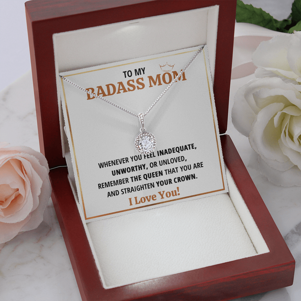 Birthday gift for mom heart jewelry from son on Mothers Day sentimental I Love You gifts Eternal Necklace with Message Card and Gift Box - ON CLOUD NINE GIFTS