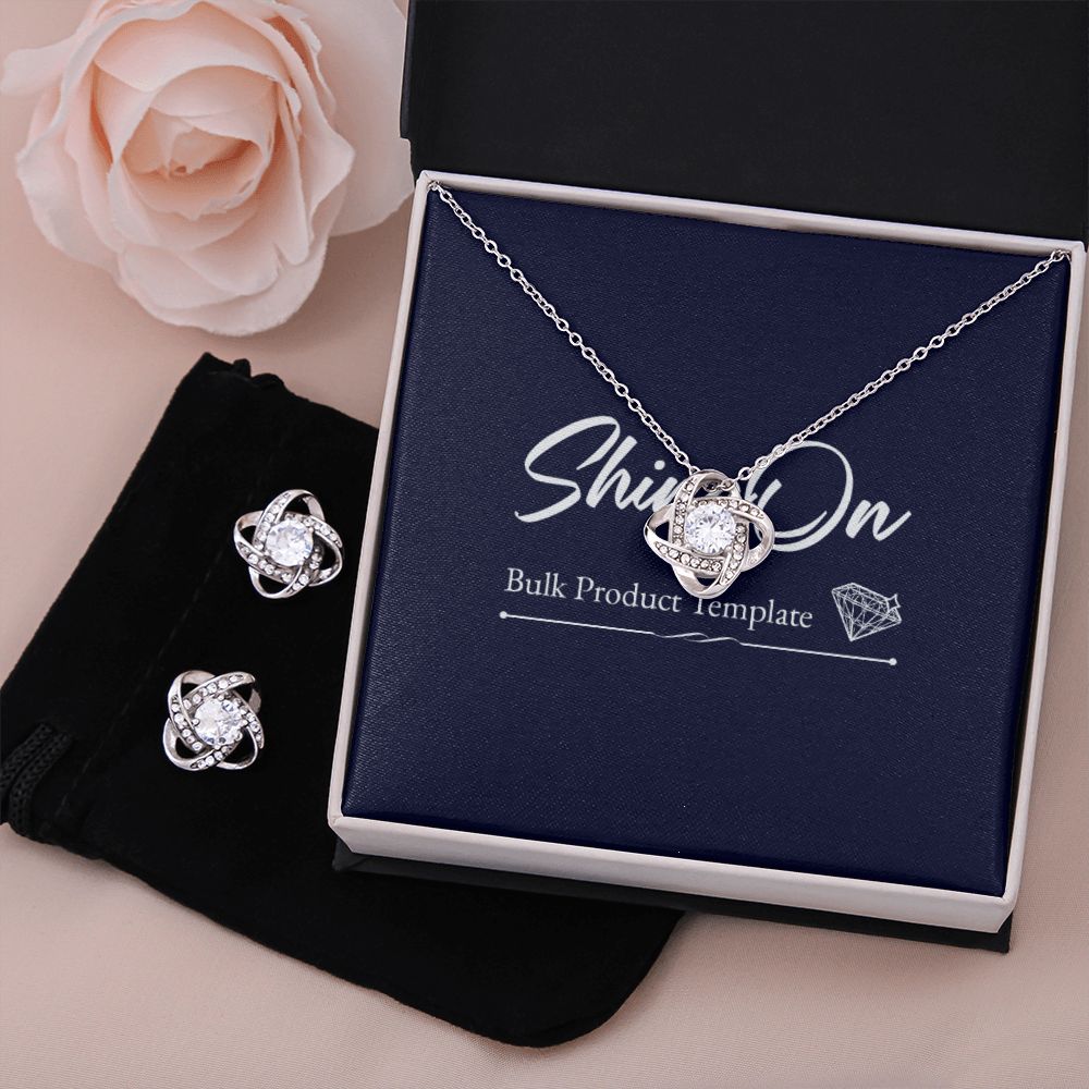 LOVE KNOT EARRING NECKLACE GIFT SET - ON CLOUD NINE GIFTS