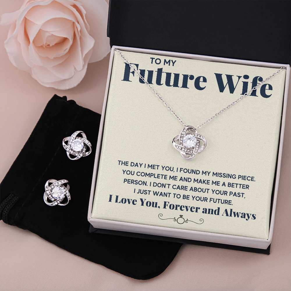 Cream Future Knot Box with Earrings - ON CLOUD NINE GIFTS