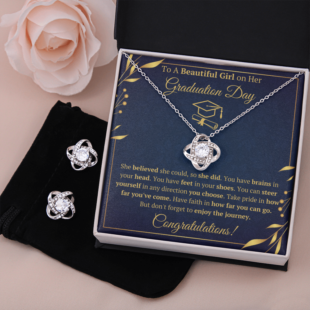 Journey Gold Box with Earrings - ON CLOUD NINE GIFTS