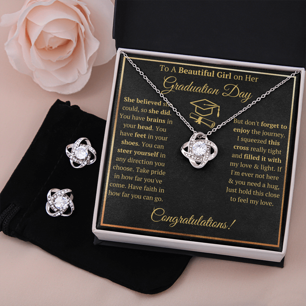 CZ Cross Box with Earrings - ON CLOUD NINE GIFTS