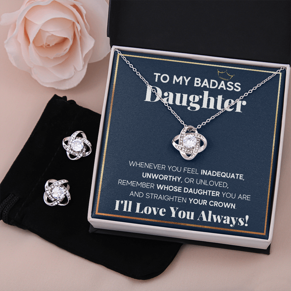 Badass Daughter Crown Box with Earrings - ON CLOUD NINE GIFTS
