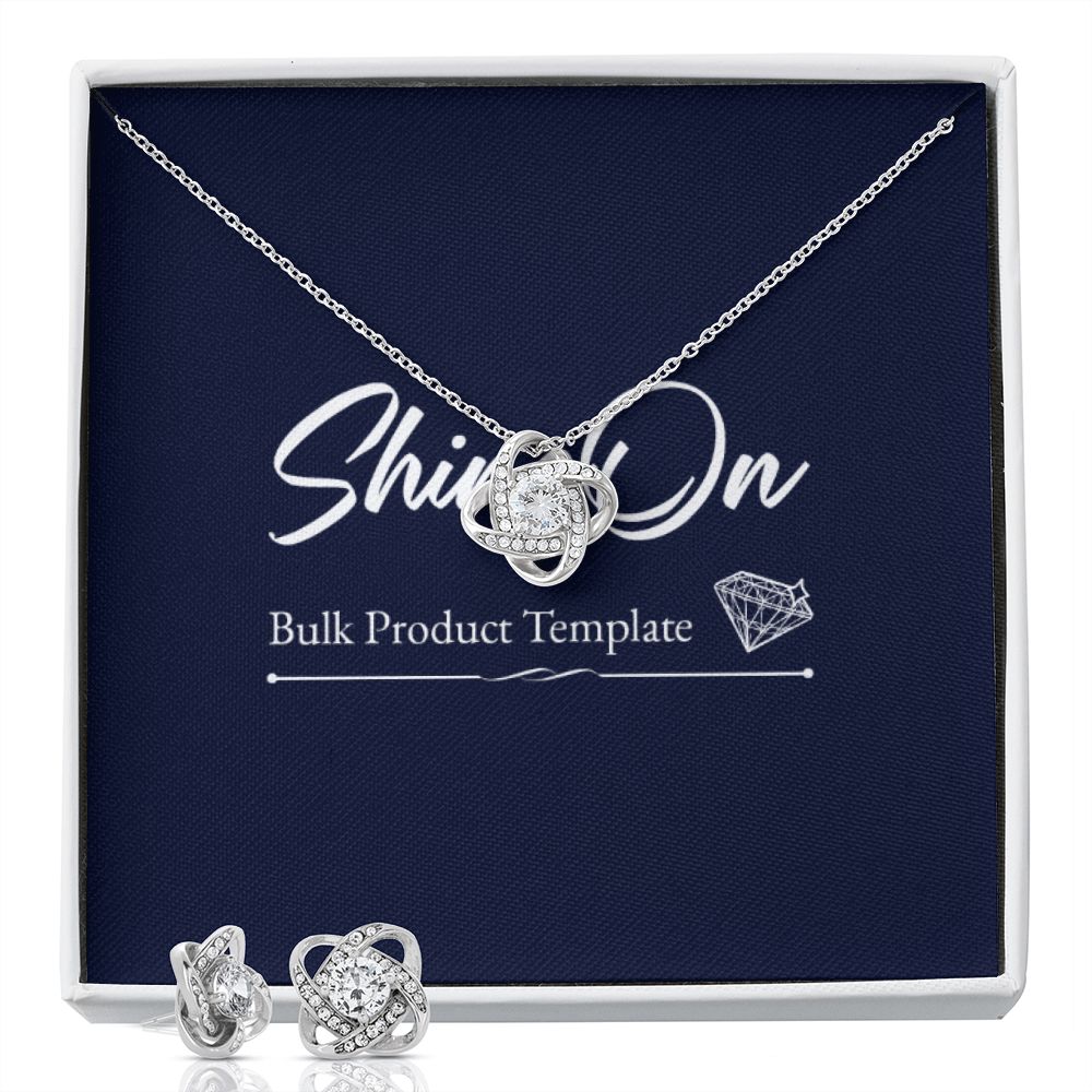 LOVE KNOT EARRING NECKLACE GIFT SET - ON CLOUD NINE GIFTS