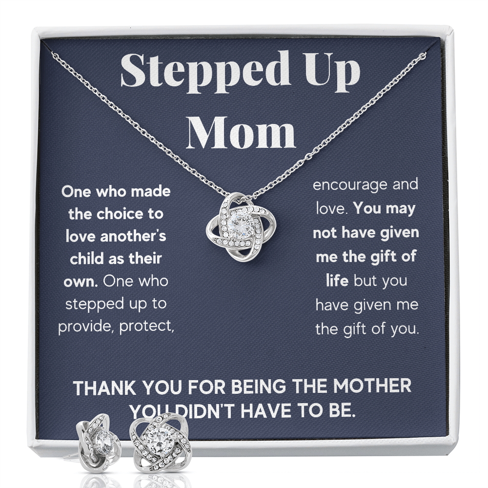 Stepped Up Mom Knot Box with Earrings - ON CLOUD NINE GIFTS