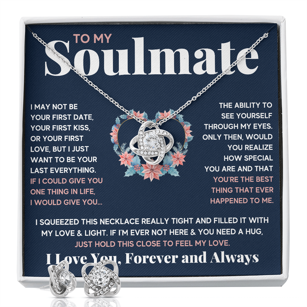 Blue Squeeze Knot Box with Earrings - ON CLOUD NINE GIFTS