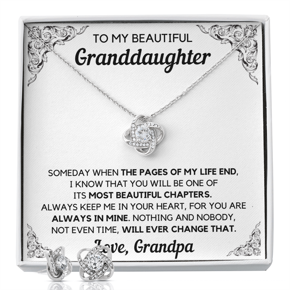 Granddaughter From Grandpa Interlocking to-my-beautiful-granddaughter-from-grandpa-chapters-interlocking-hearts-necklace-gift-set LOVE KNOT NECKLACE AND EARRINGS GIFT SET - ON CLOUD NINE GIFTS