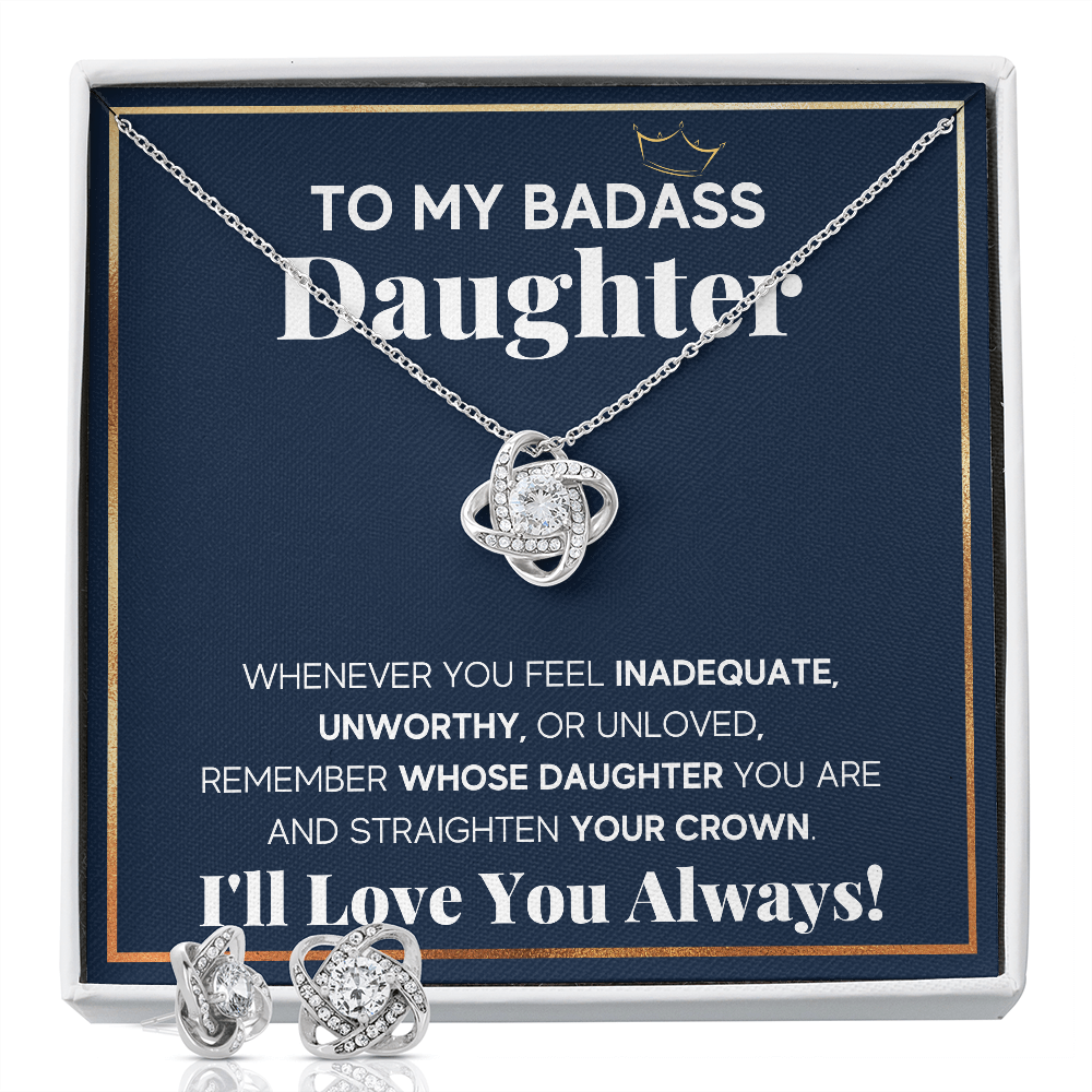 Badass Daughter Crown Box with Earrings - ON CLOUD NINE GIFTS