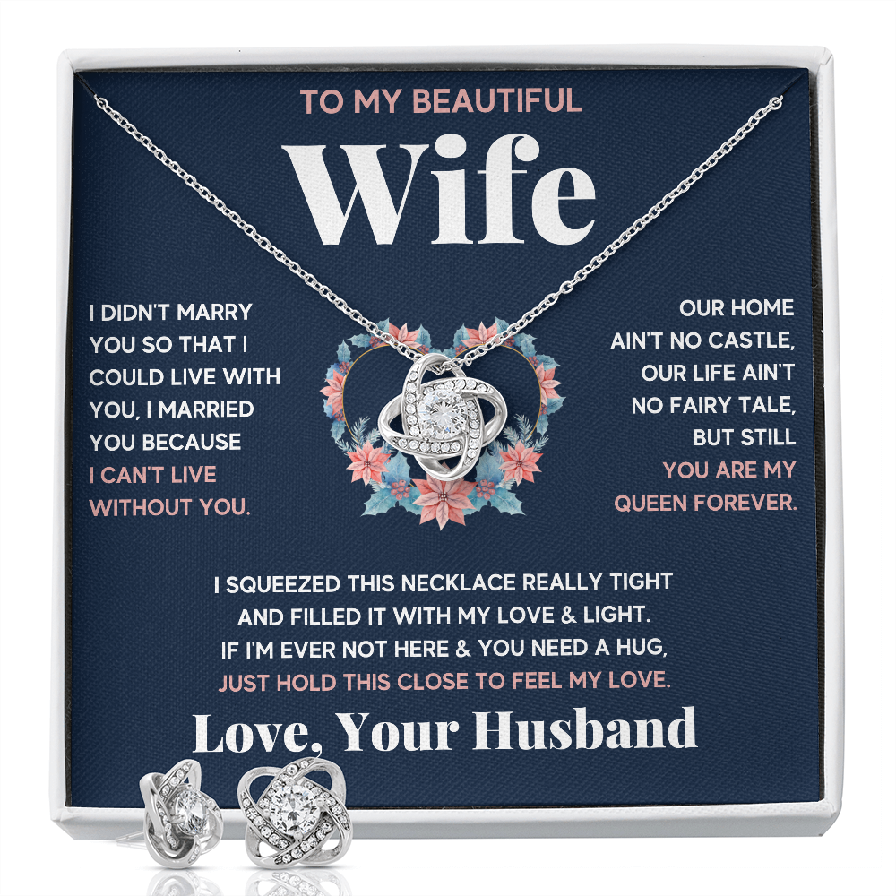 Blue Beautiful Wife Box with Earrings - ON CLOUD NINE GIFTS