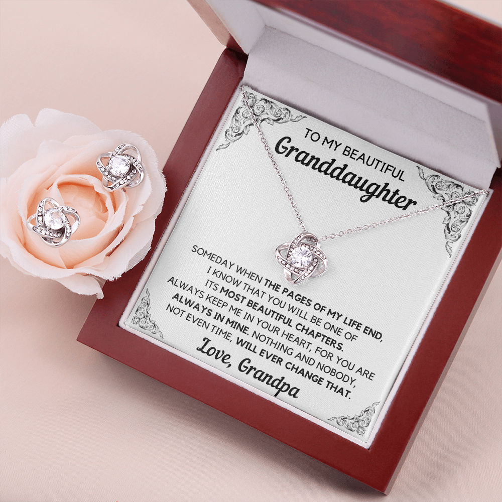 Granddaughter From Grandpa Interlocking to-my-beautiful-granddaughter-from-grandpa-chapters-interlocking-hearts-necklace-gift-set LOVE KNOT NECKLACE AND EARRINGS GIFT SET - ON CLOUD NINE GIFTS