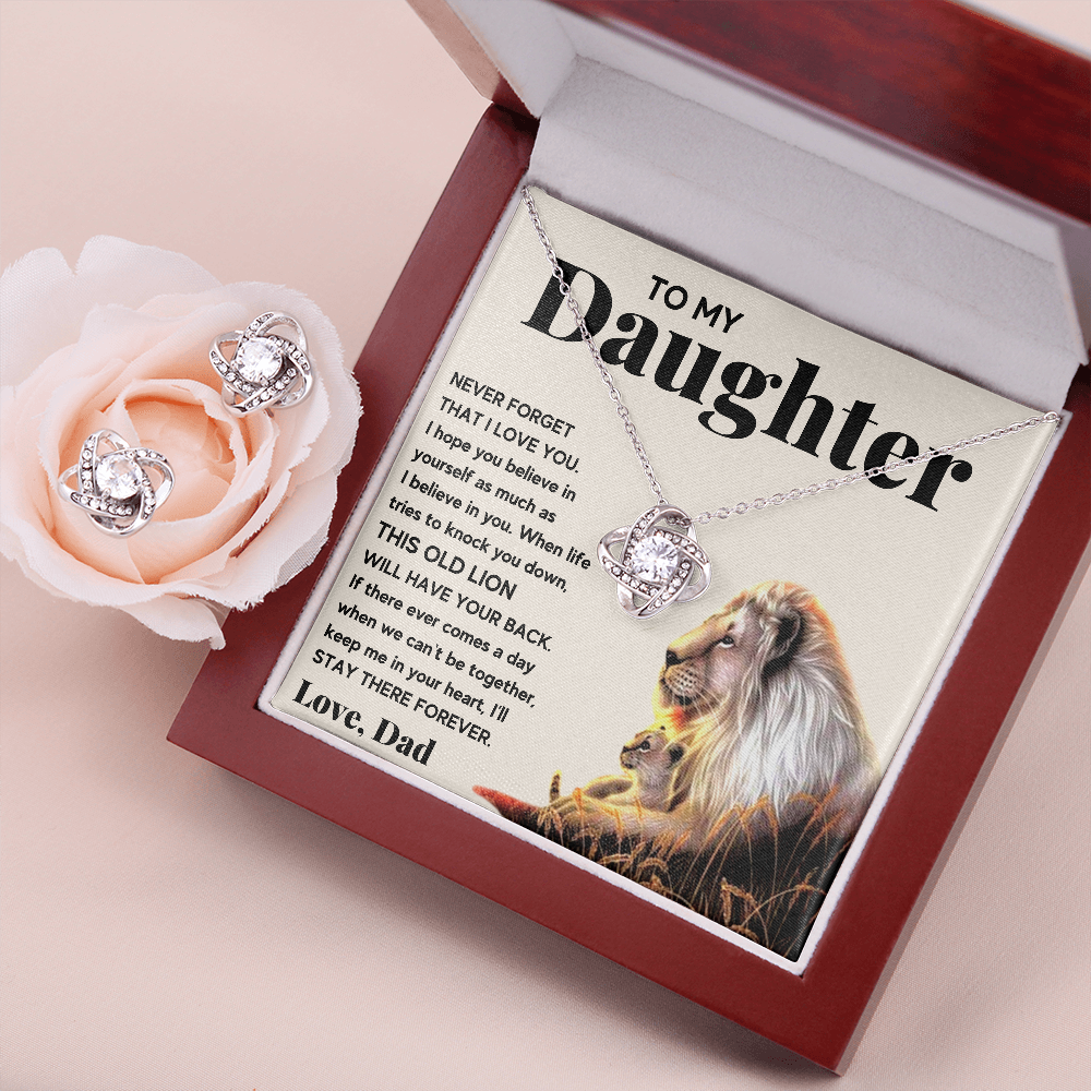 Lion Knot Box with Earrings - ON CLOUD NINE GIFTS