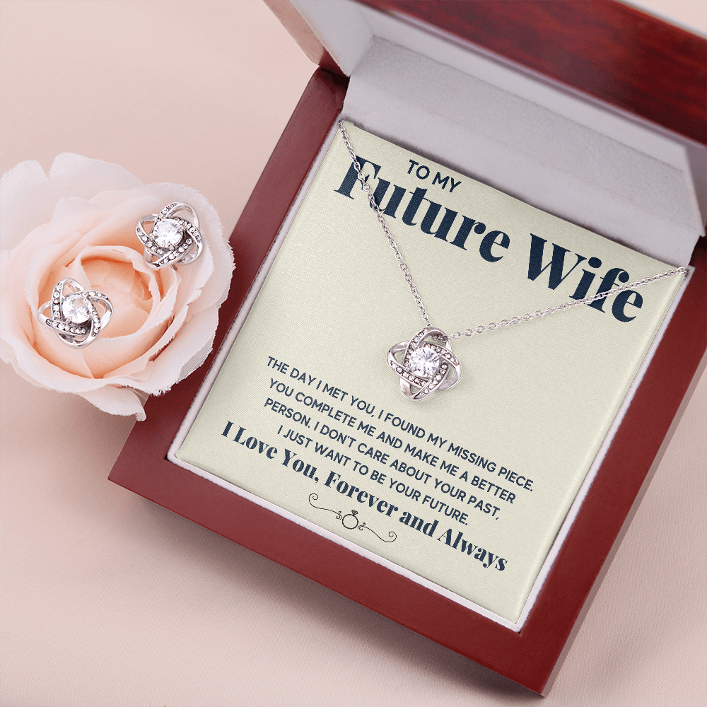 Cream Future Knot Box with Earrings - ON CLOUD NINE GIFTS
