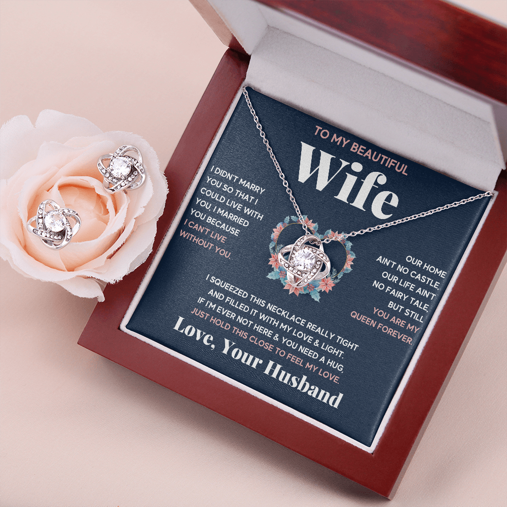 Blue Beautiful Wife Box with Earrings - ON CLOUD NINE GIFTS