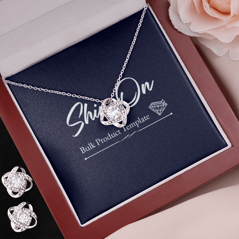 LOVE KNOT EARRING NECKLACE GIFT SET - ON CLOUD NINE GIFTS