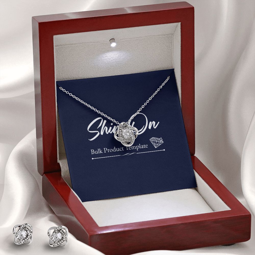 LOVE KNOT EARRING NECKLACE GIFT SET - ON CLOUD NINE GIFTS