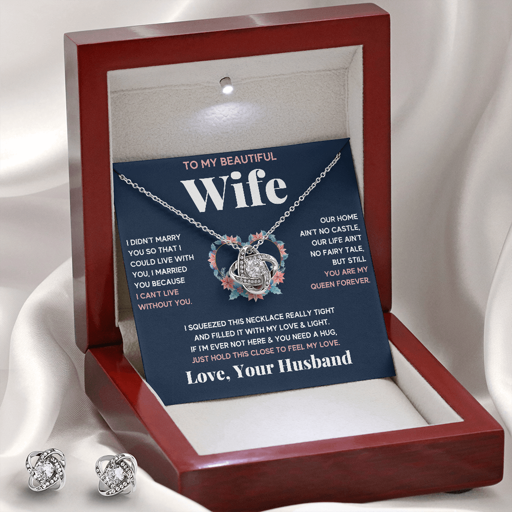 Blue Beautiful Wife Box with Earrings - ON CLOUD NINE GIFTS