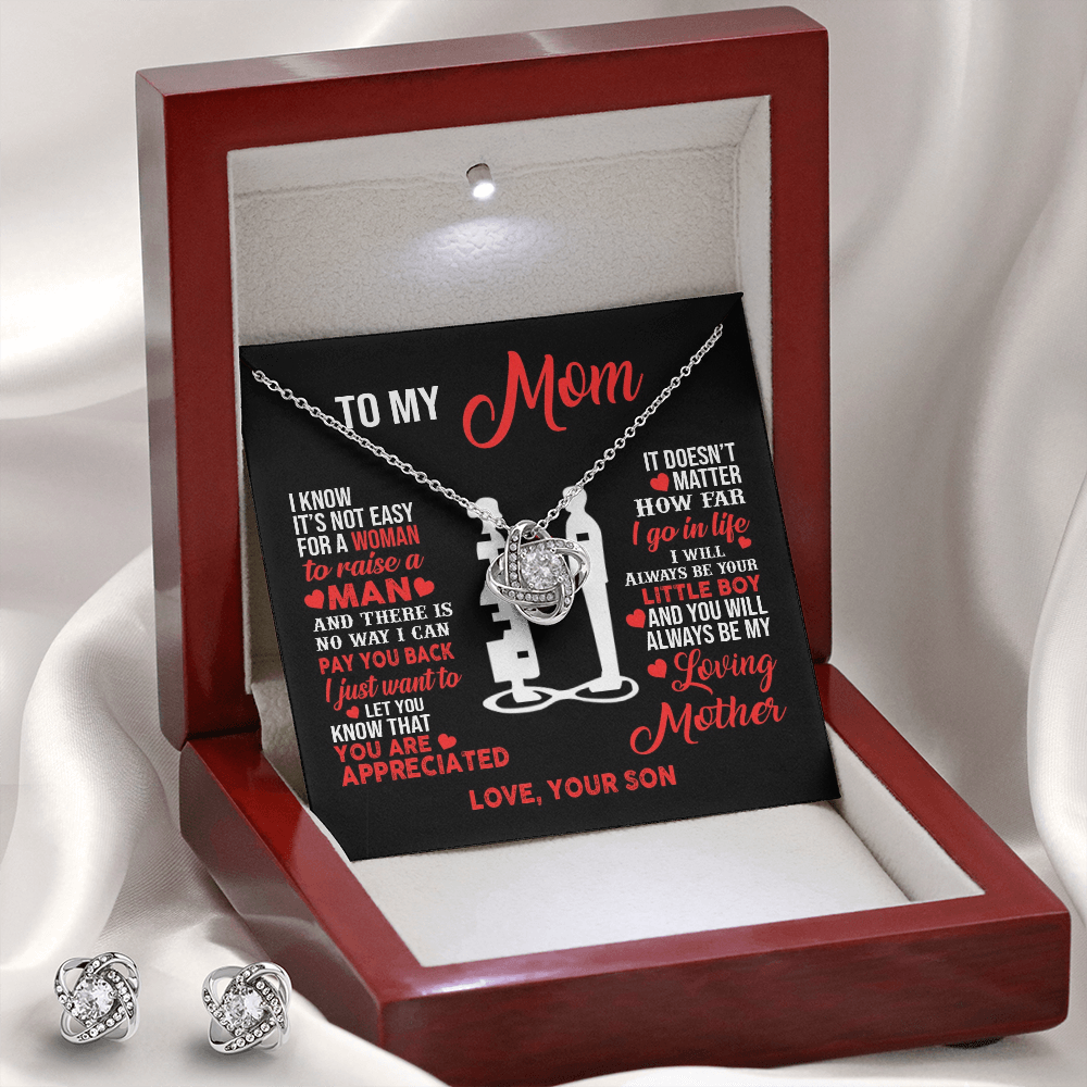 Little Boy Knot Box with Earrings - ON CLOUD NINE GIFTS