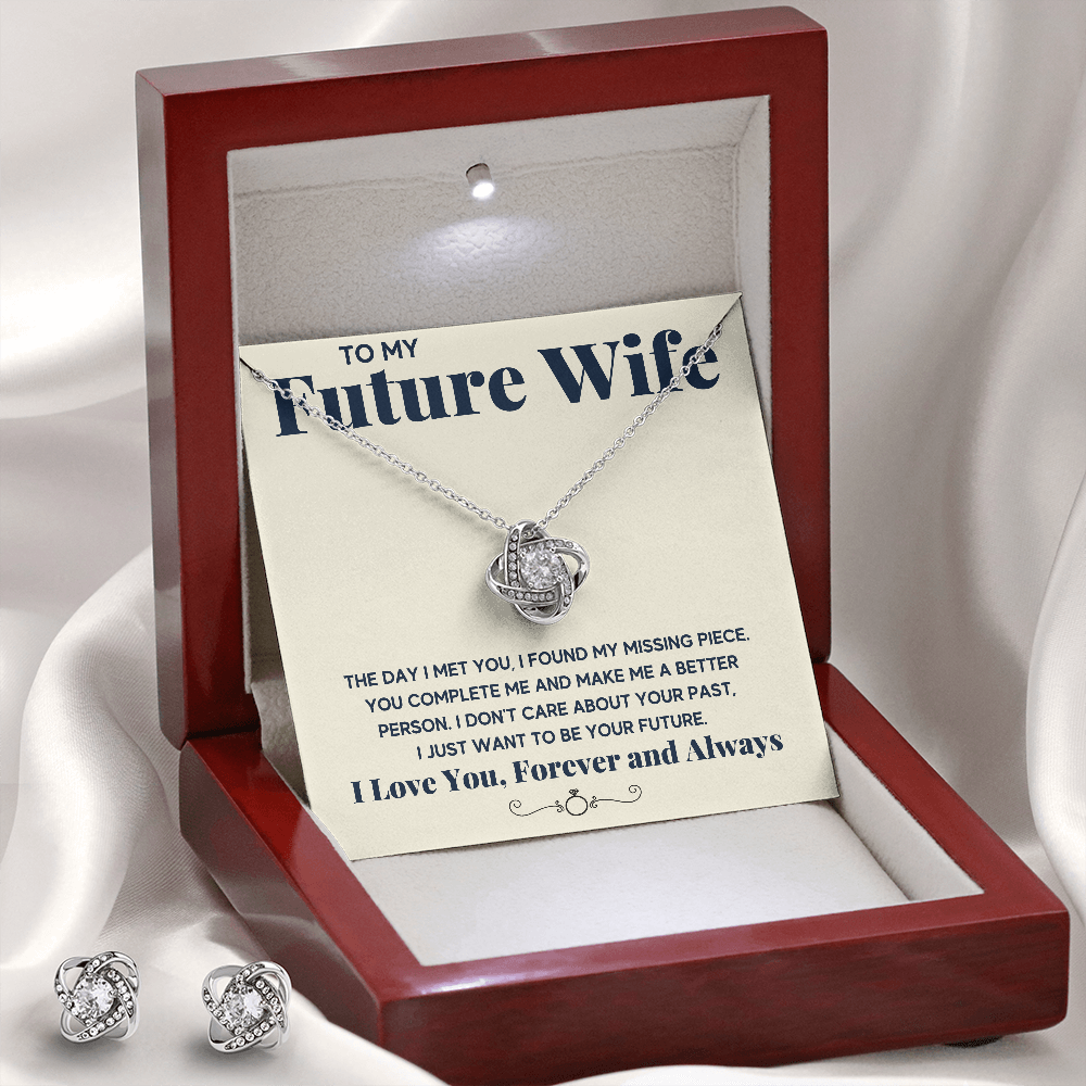 Cream Future Knot Box with Earrings - ON CLOUD NINE GIFTS