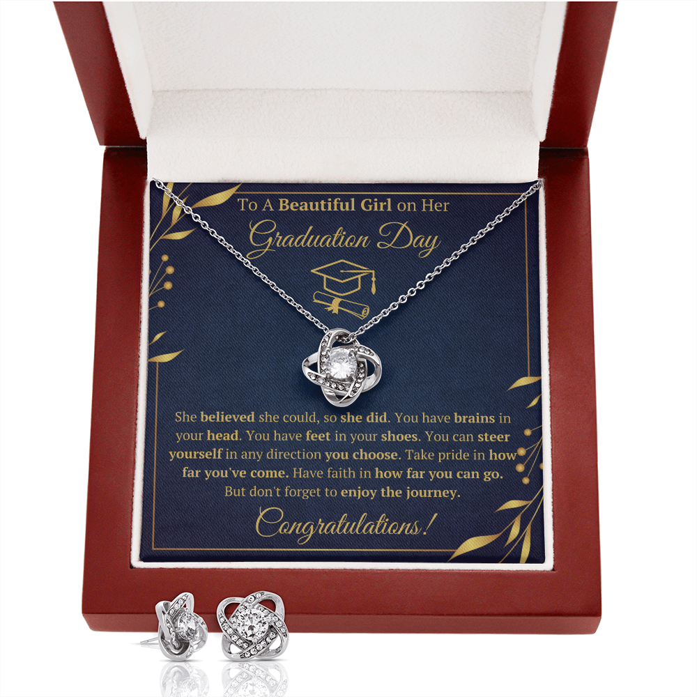 Journey Gold Box with Earrings - ON CLOUD NINE GIFTS