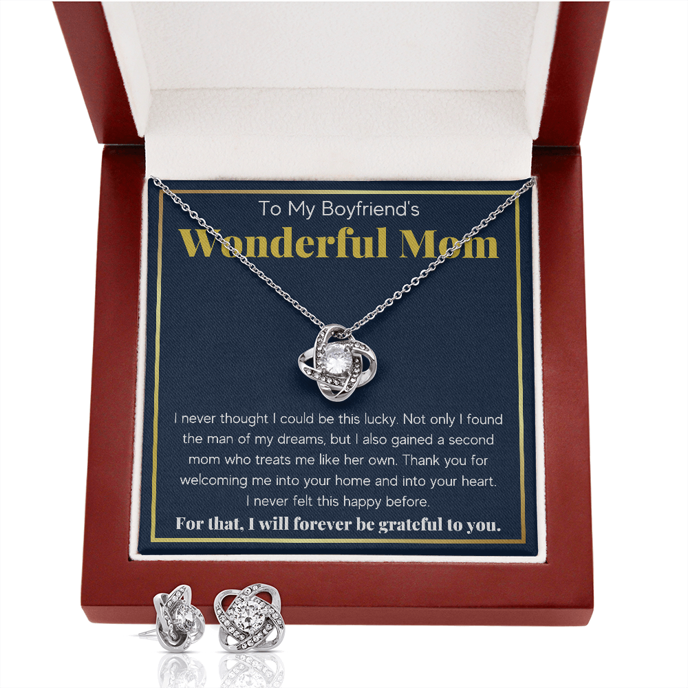 Boyfriends Mom Knot Box with Earrings - ON CLOUD NINE GIFTS
