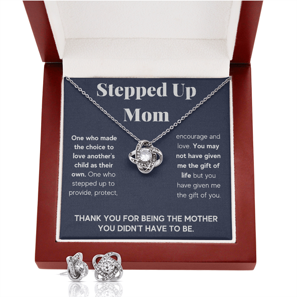 Stepped Up Mom Knot Box with Earrings - ON CLOUD NINE GIFTS