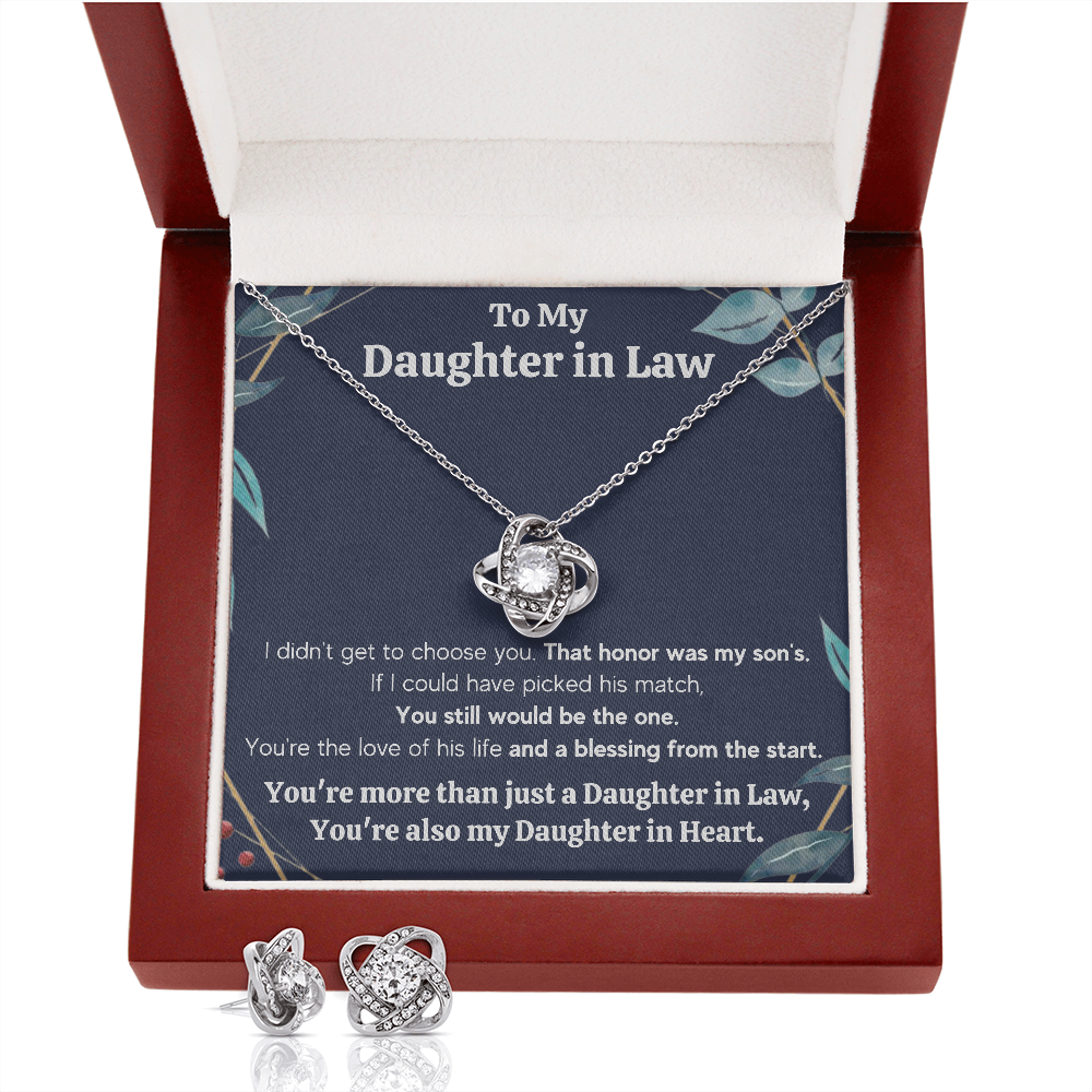 Daughter in Law Love Knot Box with Earrings - ON CLOUD NINE GIFTS