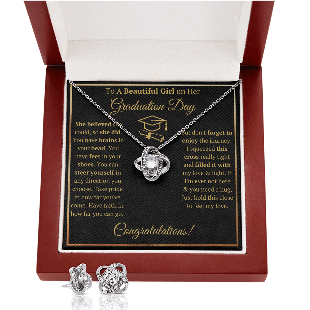 CZ Cross Box with Earrings - ON CLOUD NINE GIFTS