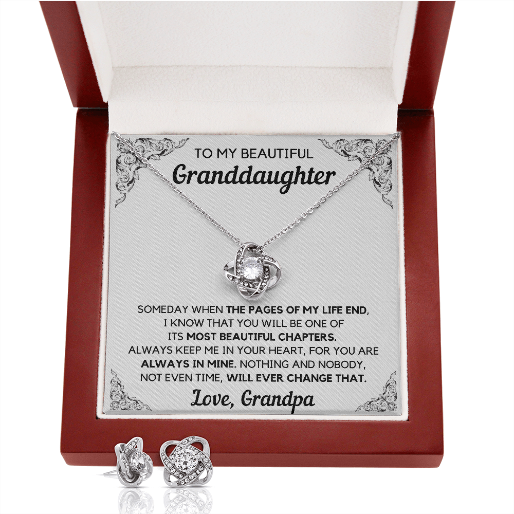 From Grandpa Interlocking Box with Earrings - ON CLOUD NINE GIFTS