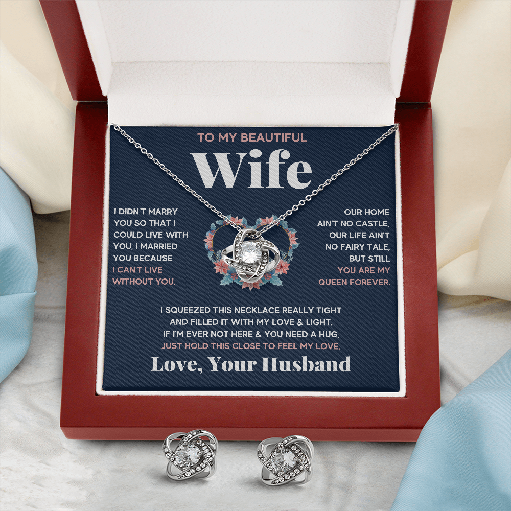 Blue Beautiful Wife Box with Earrings - ON CLOUD NINE GIFTS
