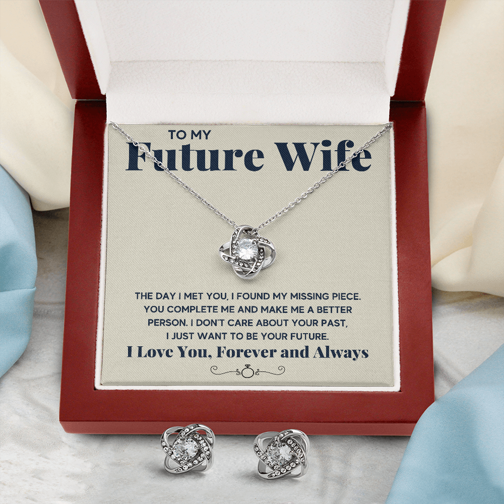 Cream Future Knot Box with Earrings - ON CLOUD NINE GIFTS