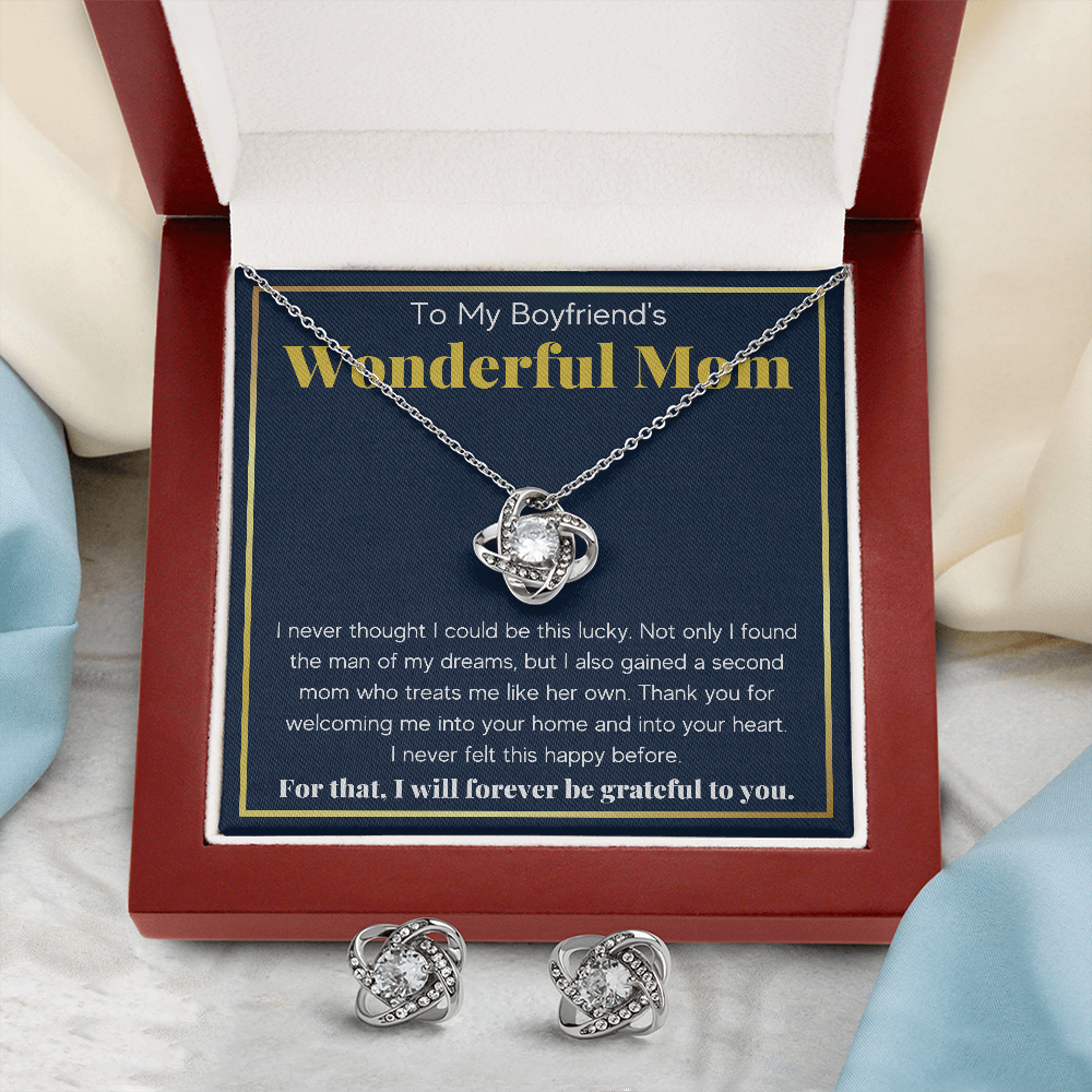 Boyfriends Mom Knot Box with Earrings - ON CLOUD NINE GIFTS
