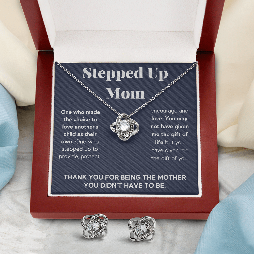 Stepped Up Mom Knot Box with Earrings - ON CLOUD NINE GIFTS