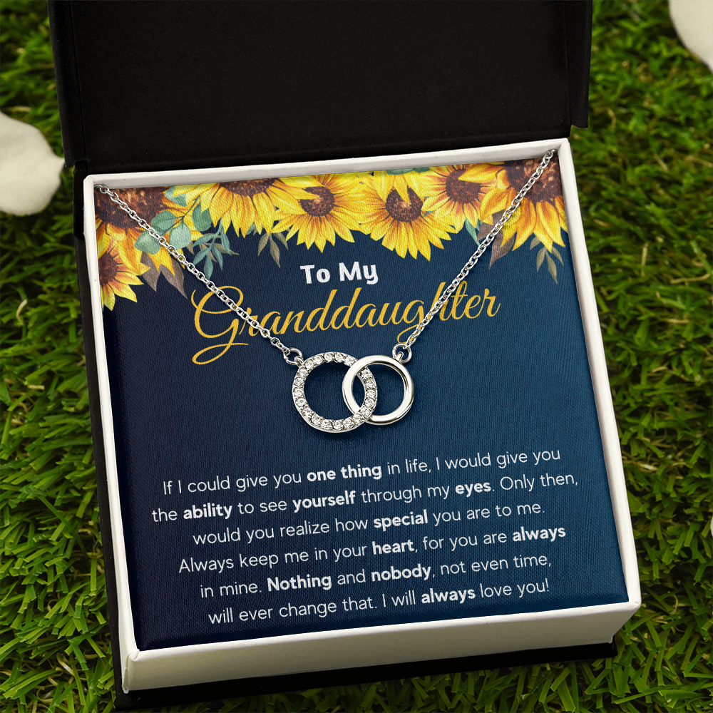 Granddaughter gifts from grandma jewelry from grandpa birthday gift for my granddaughter Love Knot Necklace with Message Card and Gift Box - ON CLOUD NINE GIFTS