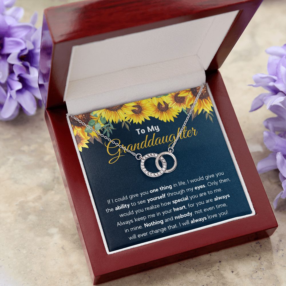Granddaughter gifts from grandma jewelry from grandpa birthday gift for my granddaughter Love Knot Necklace with Message Card and Gift Box - ON CLOUD NINE GIFTS