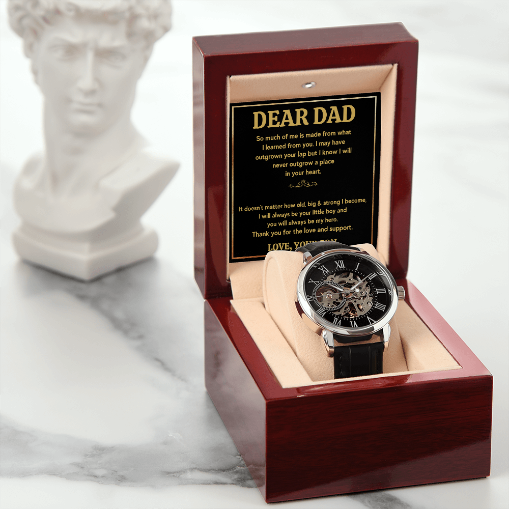 Fathers day gifts from son, best dad ever gifts, unique dad birthday gifts, dad gifts from kids for birthday, to my father watch - ON CLOUD NINE GIFTS
