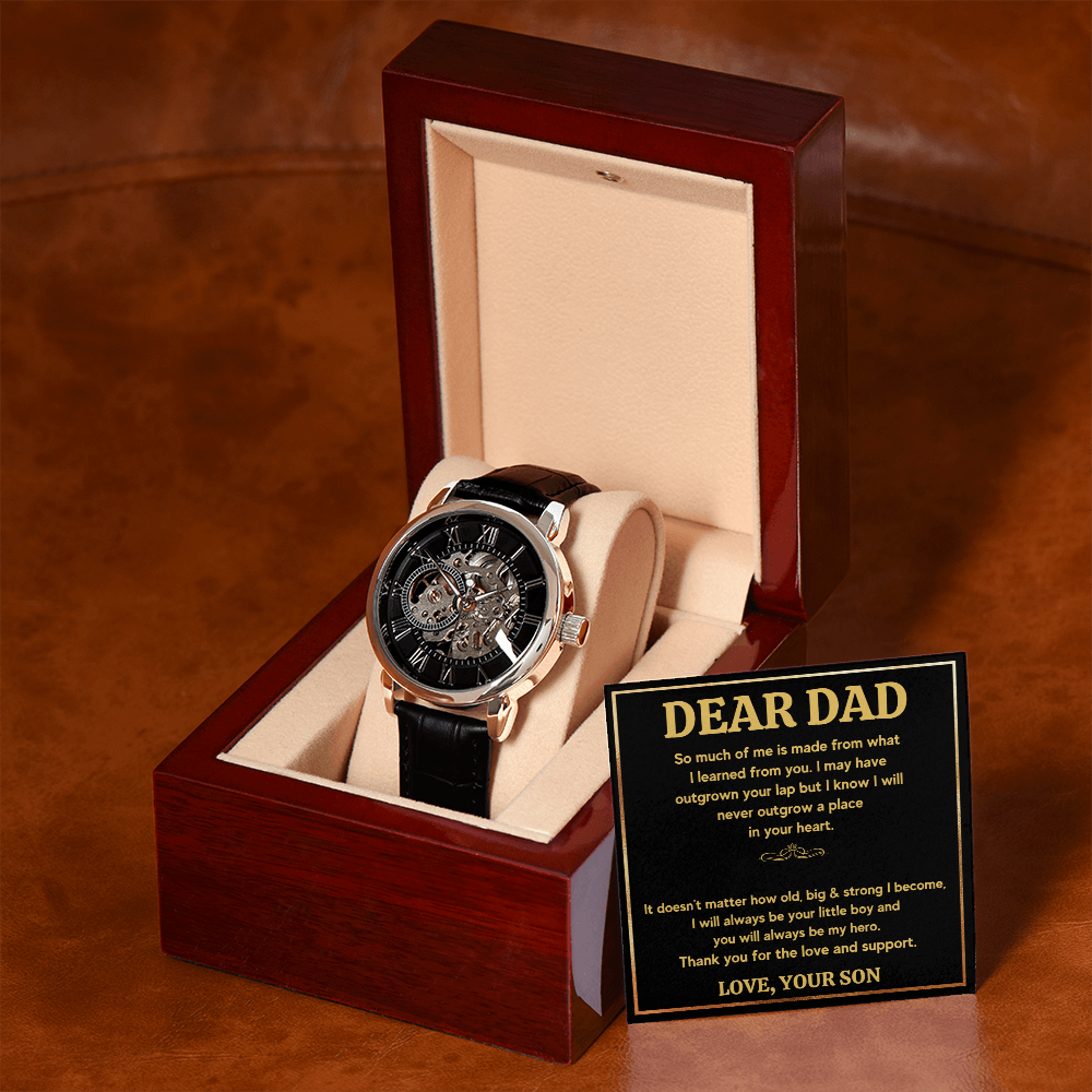 Fathers day gifts from son, best dad ever gifts, unique dad birthday gifts, dad gifts from kids for birthday, to my father watch - ON CLOUD NINE GIFTS